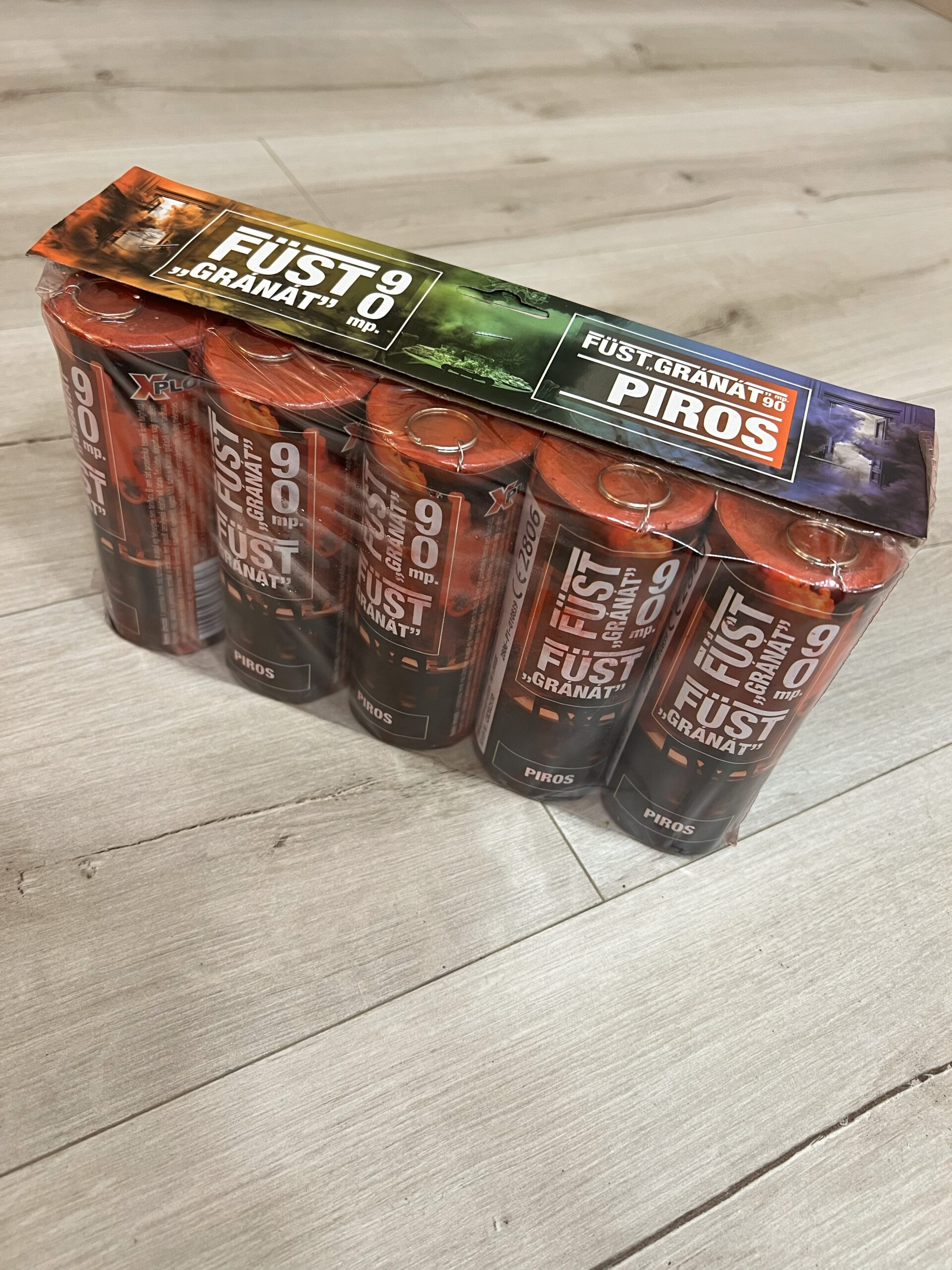 Füstbomba_90_gránát_piros - Image 2