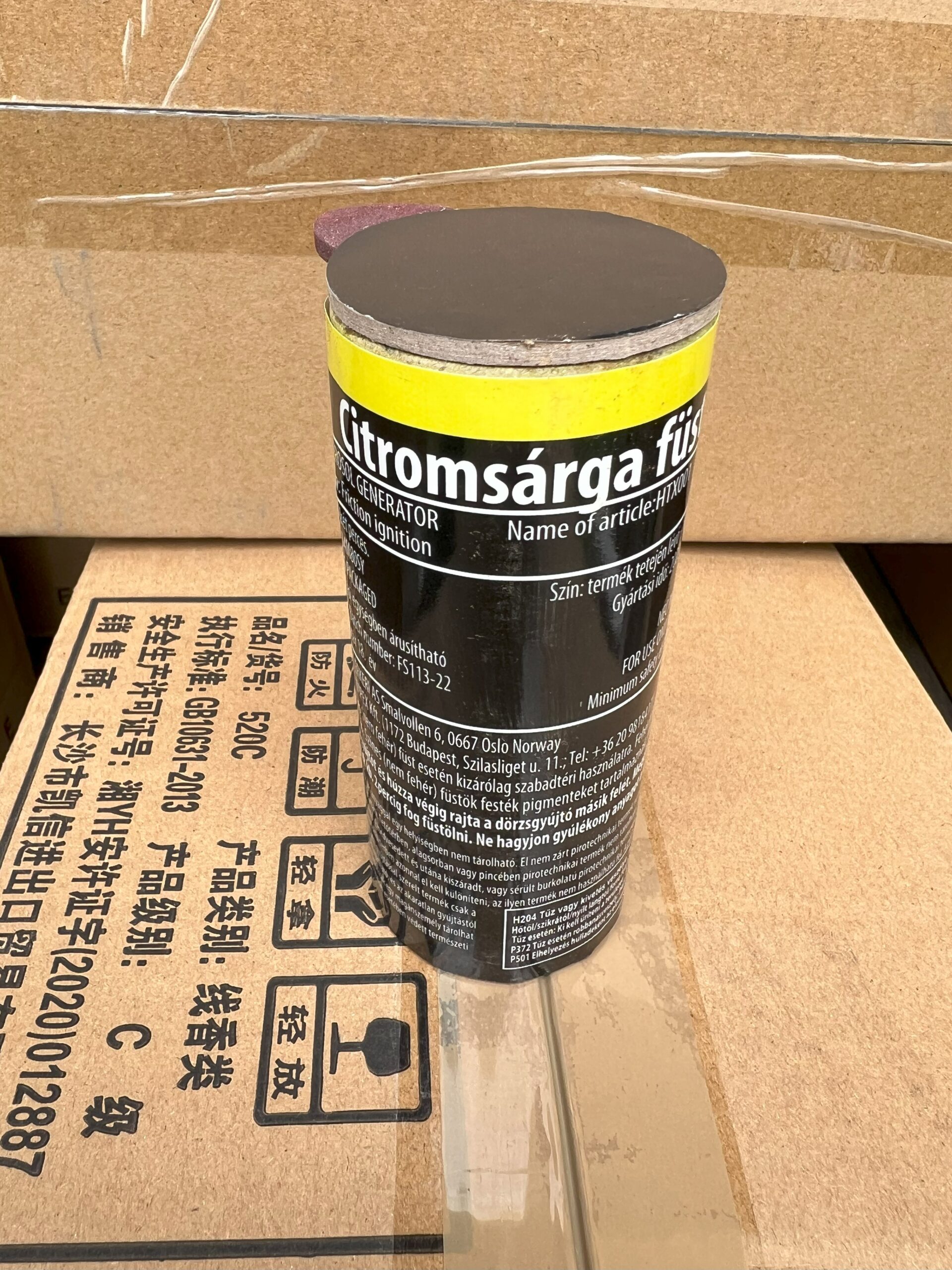 Füstbomba 120 másodperces citromsárga